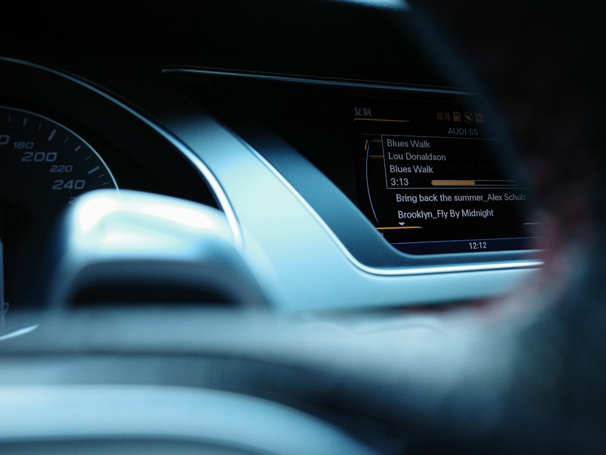 A car's dashboard air vent